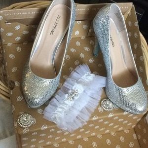 Sparkling wedding shoes